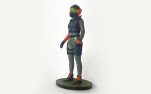 A Resin 3D printed & painted Star Atlas MUD Character