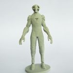 A Resin 3D printed Star Atlas USTER Character
