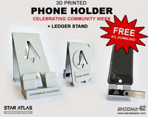 Star Atlas Phone Holder with ledger holder