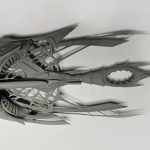 A 3D printed Star Atlas Orgika Thripid model