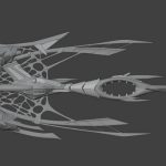 Download the STL files of a 3D printed model of a Star Atlas Orgika Thripid