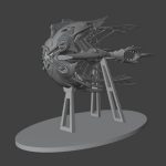 Download the STL files of a 3D printed model of a Star Atlas Orgika Thripid