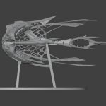 A 3D printed model of a Star Atlas Orgika Thripid