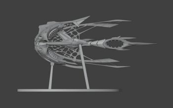 A 3D printed model of a Star Atlas Orgika Thripid