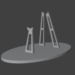 Download the STL files of a 3D printed model of a Star Atlas Orgika Thripid Stand