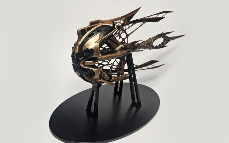 A 3D printed Star Atlas Orgika Thripid model Fully Painted