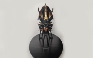 A 3D printed Star Atlas Orgika Thripid model Fully Painted