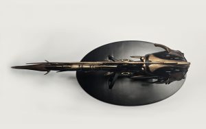 A 3D printed Star Atlas Orgika Thripid model Fully Painted