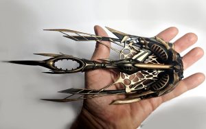 A 3D printed Star Atlas Orgika Thripid model Fully Painted