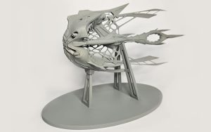 A 3D printed Star Atlas Orgika Thripid model