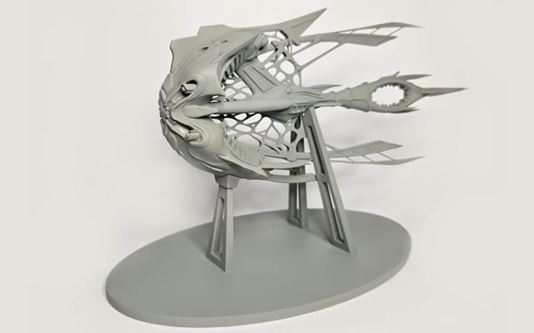 A 3D printed Star Atlas Orgika Thripid model